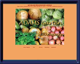 Adams Garten Internet-Auftritt 