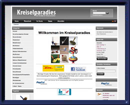 Kreiselparadies Präsentation mit Online-Shop